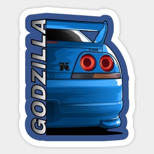 Godzilla - Skyline R33 Sticker